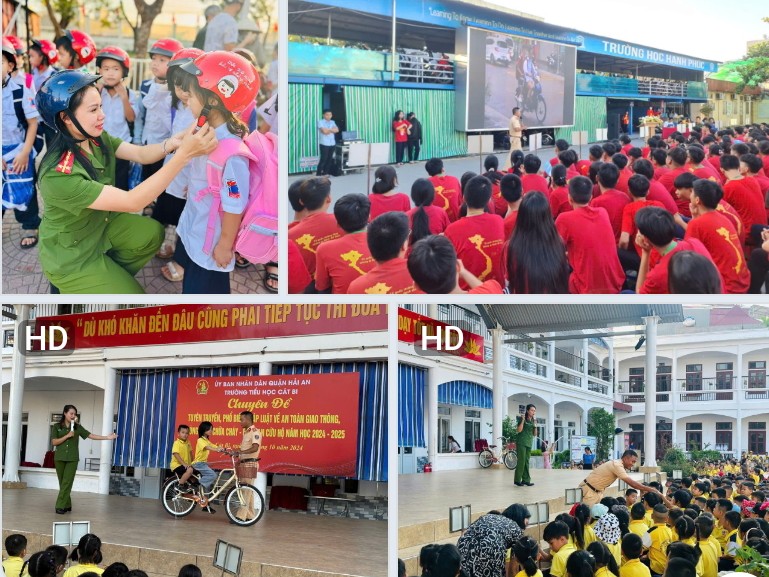 Công an quận Hải An tuyên truyền an toàn giao thông tại 3 trường học